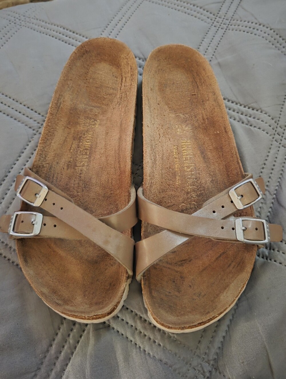 Birkenstock Women's Almere Pearly Hazel Cross-Strap Adjustable Slide Sandals